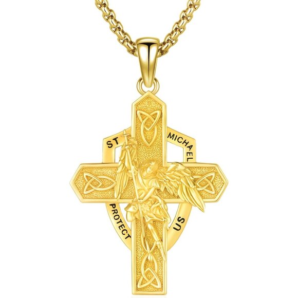 925 Sterling Silver Patron Saint Medal Protection Pendant Necklace Religion Jewe